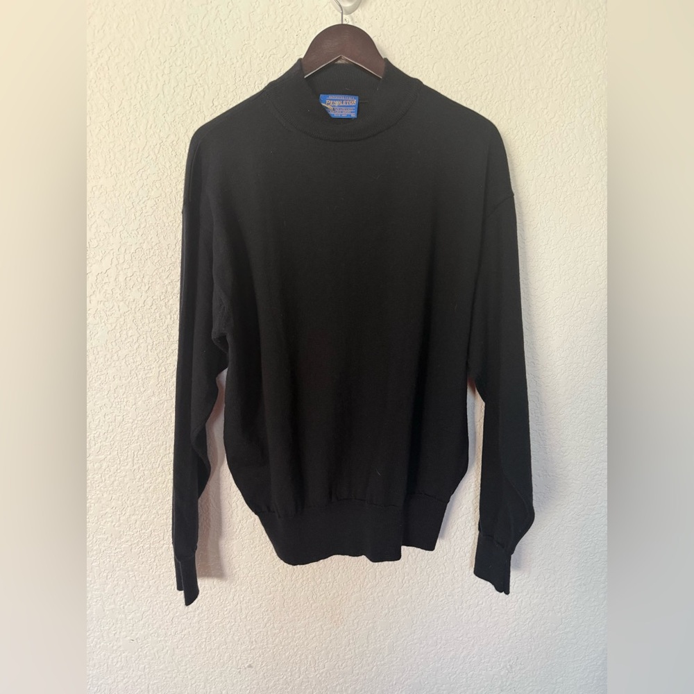 Pendleton Black Mock Turtleneck Men's Sweater - Picture 3 of 16